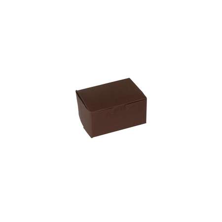 BOXIT Bakery Box Lock Corner 1 Piece Chocolate, PK250 542B-513